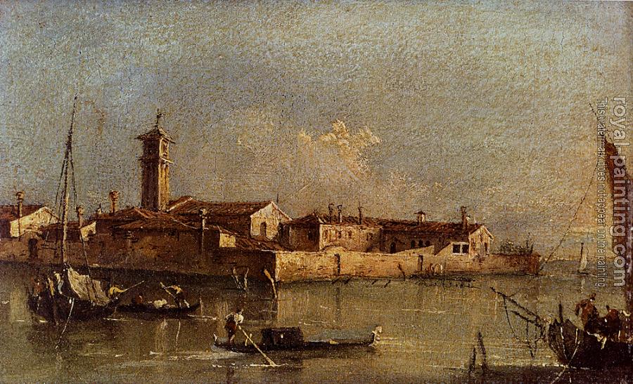 Francesco Guardi : View Of The Island Of San Michele Near Murano Venice